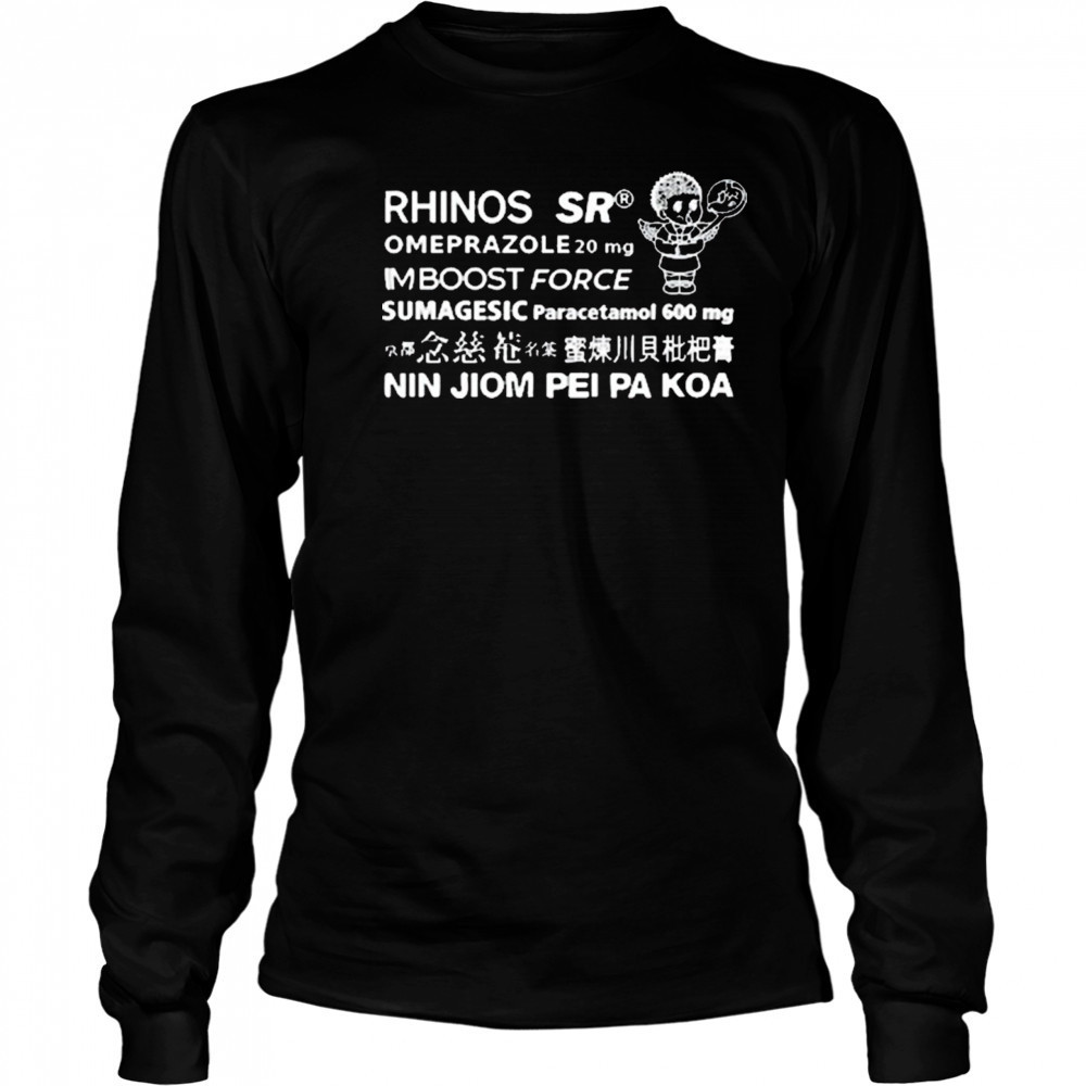 Rhinos Sr Omeprazole 20 Mg Imboost Force Sumagesic Paracetamol 600 Mg Nin Jiom Pei Pa Koa t-shirt Long Sleeved
