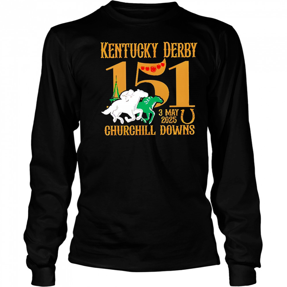 2025 Kentucky Derby Embroidered Baseball shirt Long Sleeved