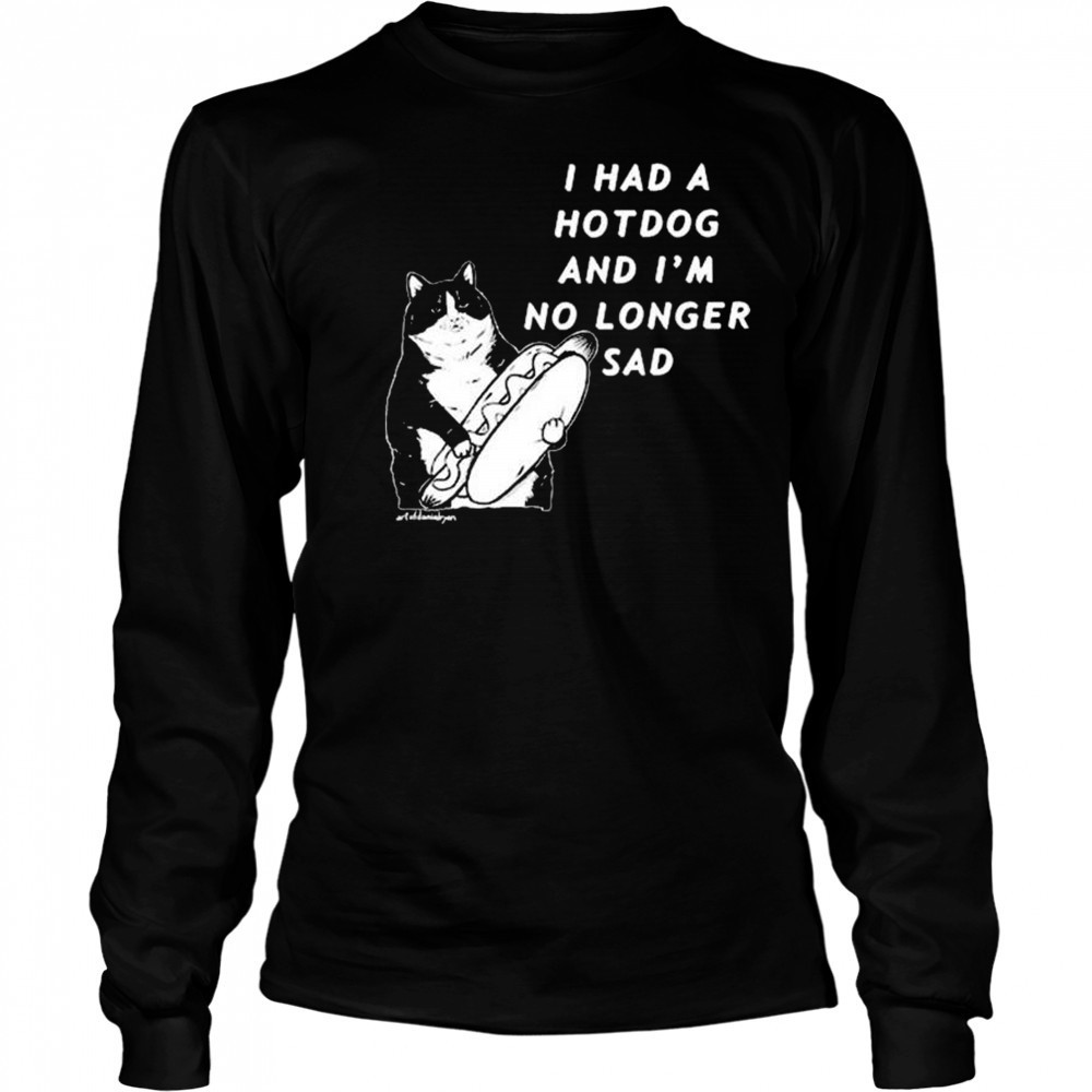 Danial Ryan Wearing I Had A Hotdog And I’m No Longer Sad t-shirt Long Sleeved