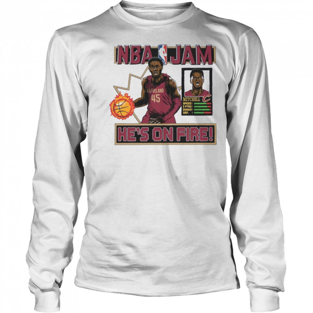 Donovan Mitchell Cleveland Cavaliers Homage Unisex NBA Jam Shirt Long Sleeved