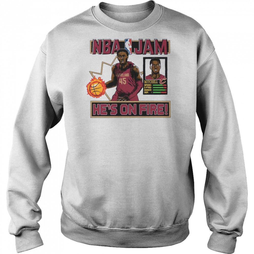 Donovan Mitchell Cleveland Cavaliers Homage Unisex NBA Jam Shirt Sweatshirt
