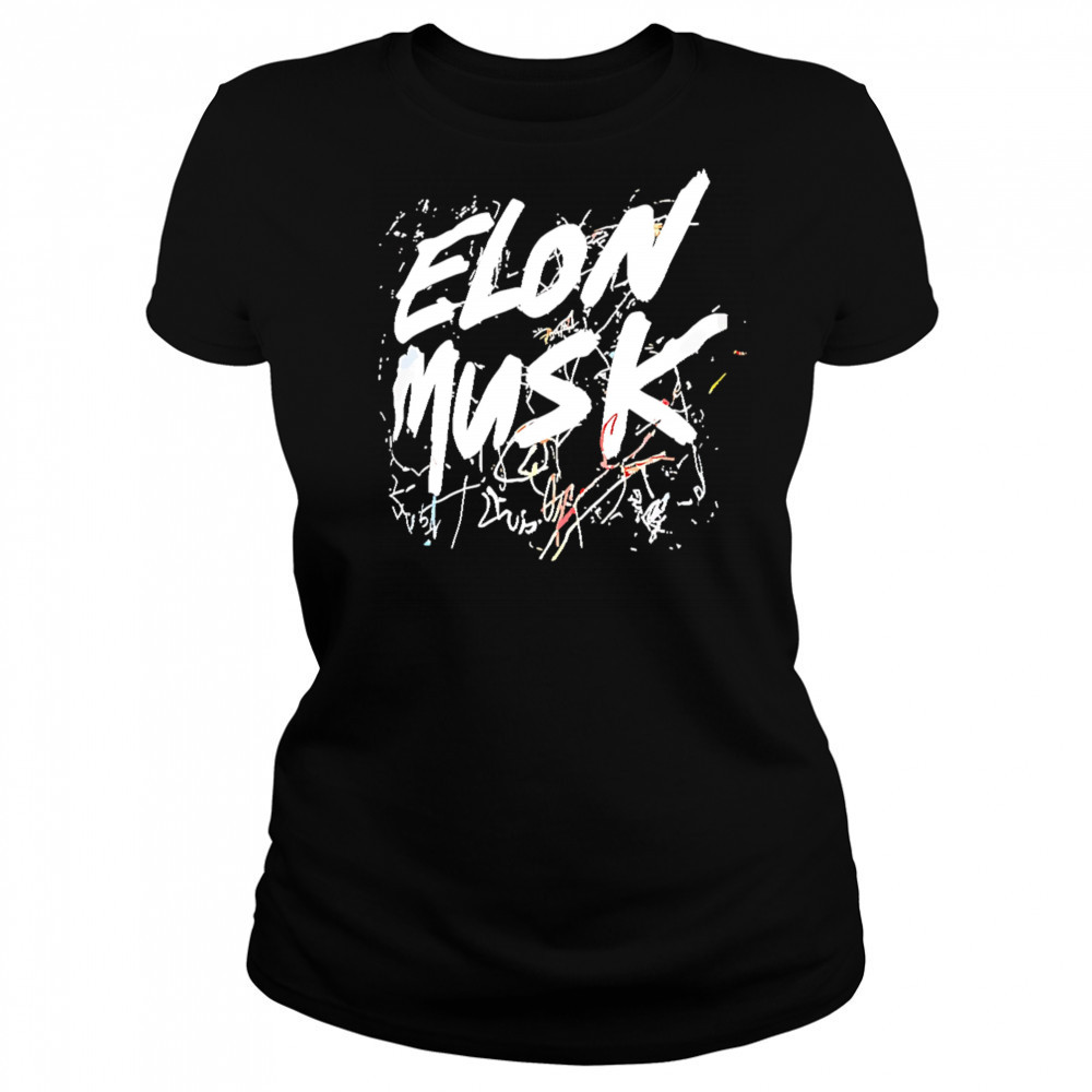 Elon Musk scribble letter shirt Women's T-shirt