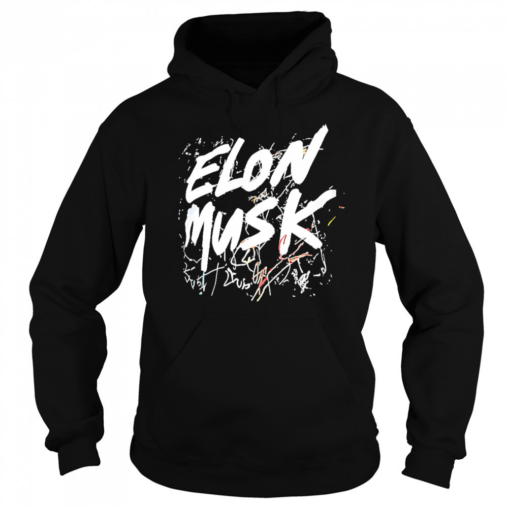 Elon Musk scribble letter shirt Hoodie
