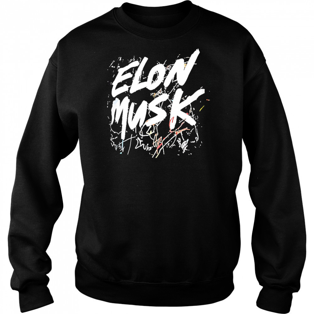 Elon Musk scribble letter shirt Sweatshirt