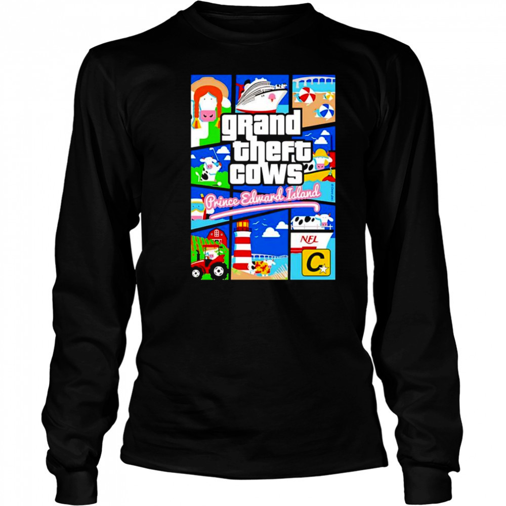 Grand Theft Cows shirt Long Sleeved