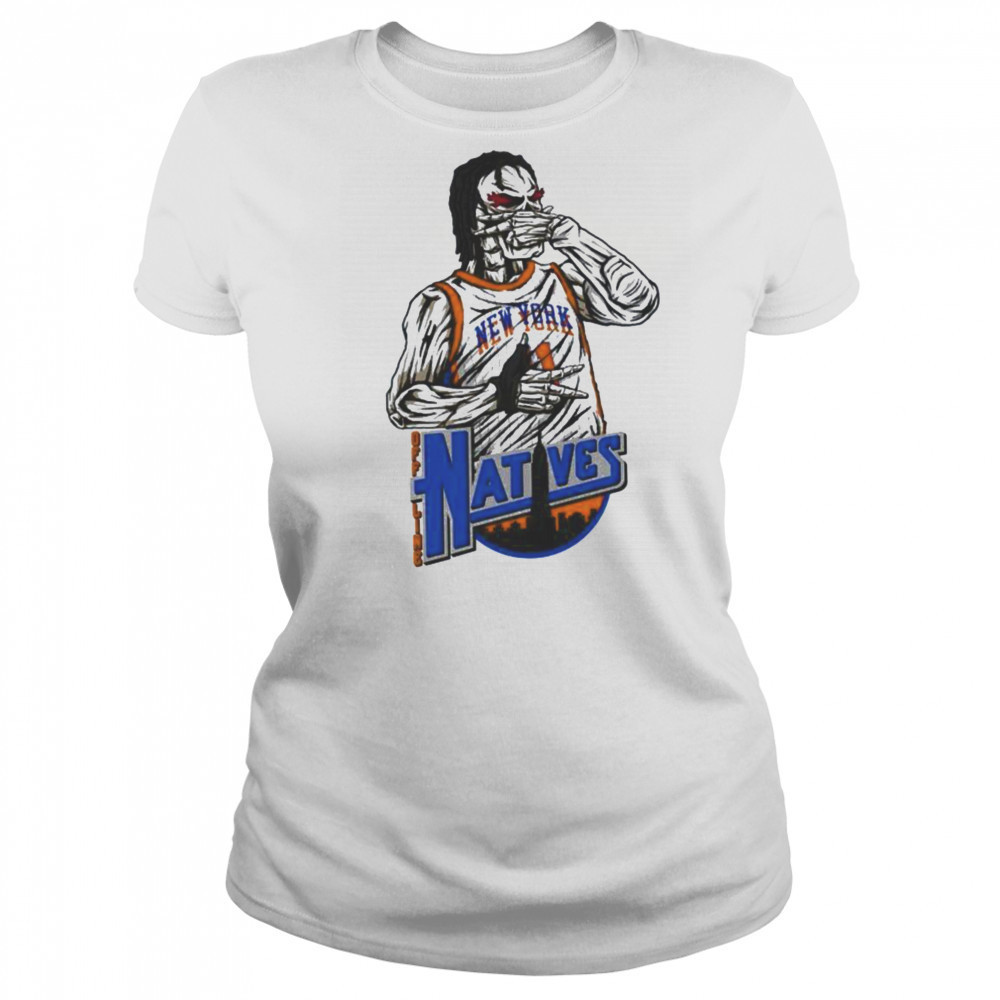 Jalen Brunson Three Point Celebration Natives New York Knicks T shirts Women's T-shirt