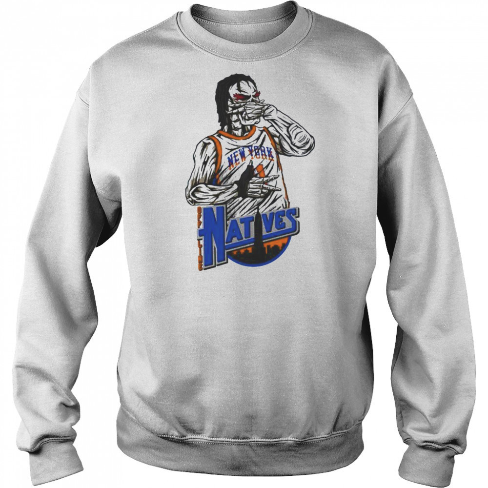Jalen Brunson Three Point Celebration Natives New York Knicks T shirts Sweatshirt