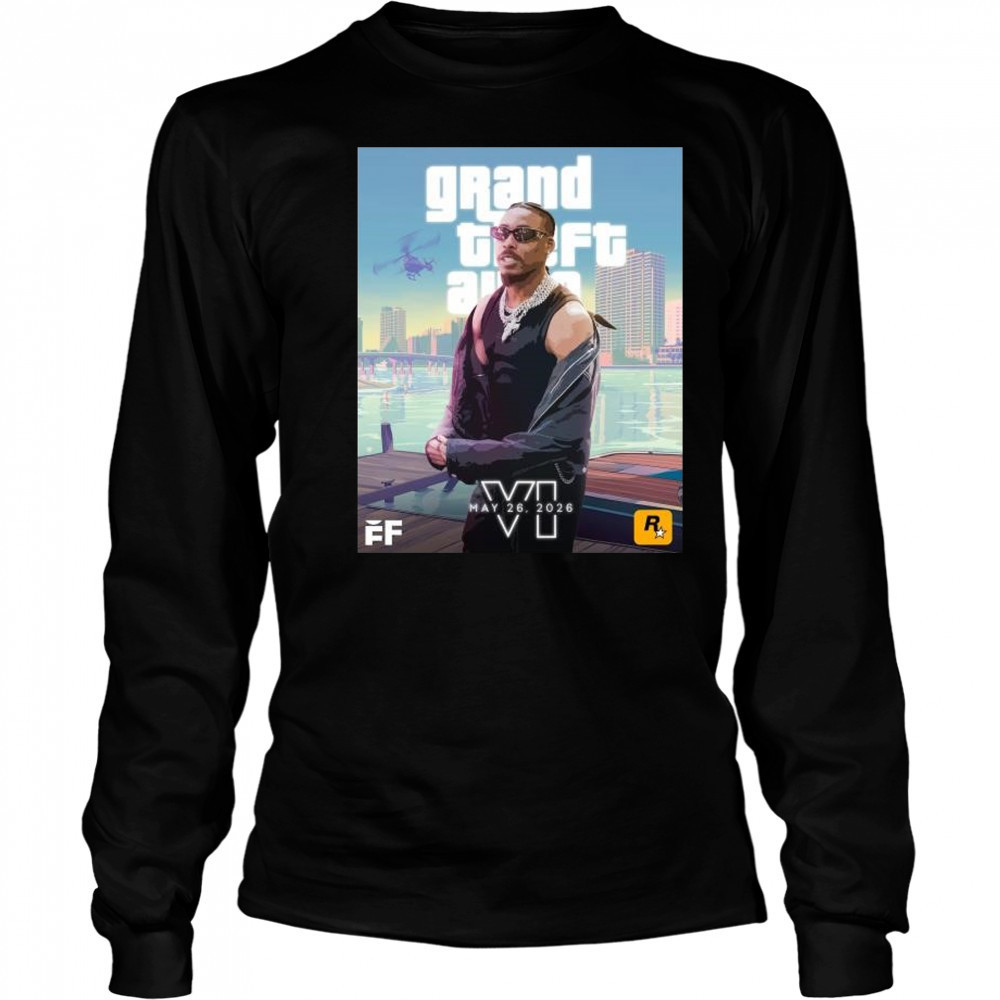 Justin Jefferson – NFL player on the GTA VI cover May 26 2026 t-shirt Long Sleeved