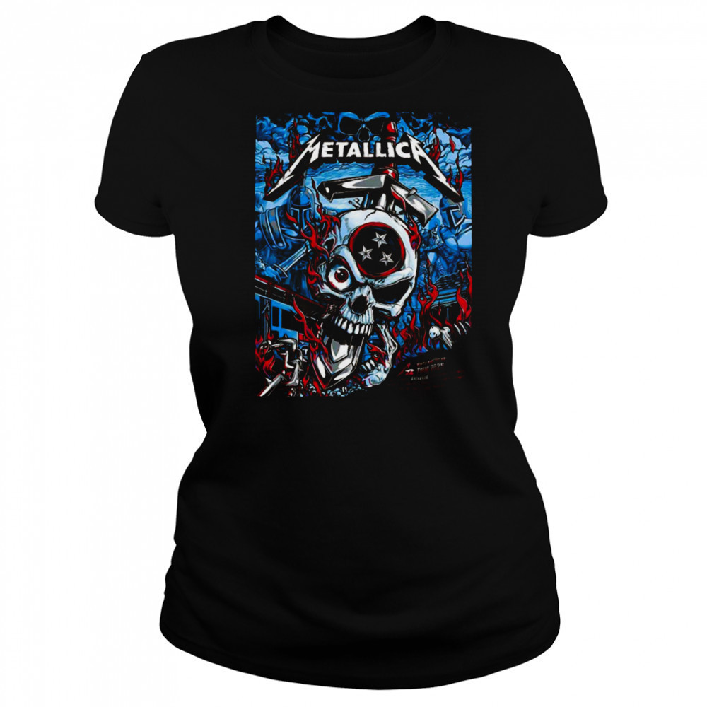 Metallica M72 Nashville Event Poster North American Tour 2025 Schedule Location Unisex T Shirt Women's T-shirt
