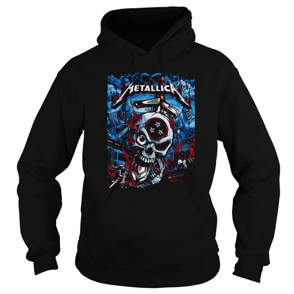 Metallica M72 Nashville Event Poster North American Tour 2025 Schedule Location Unisex T Shirt Hoodie