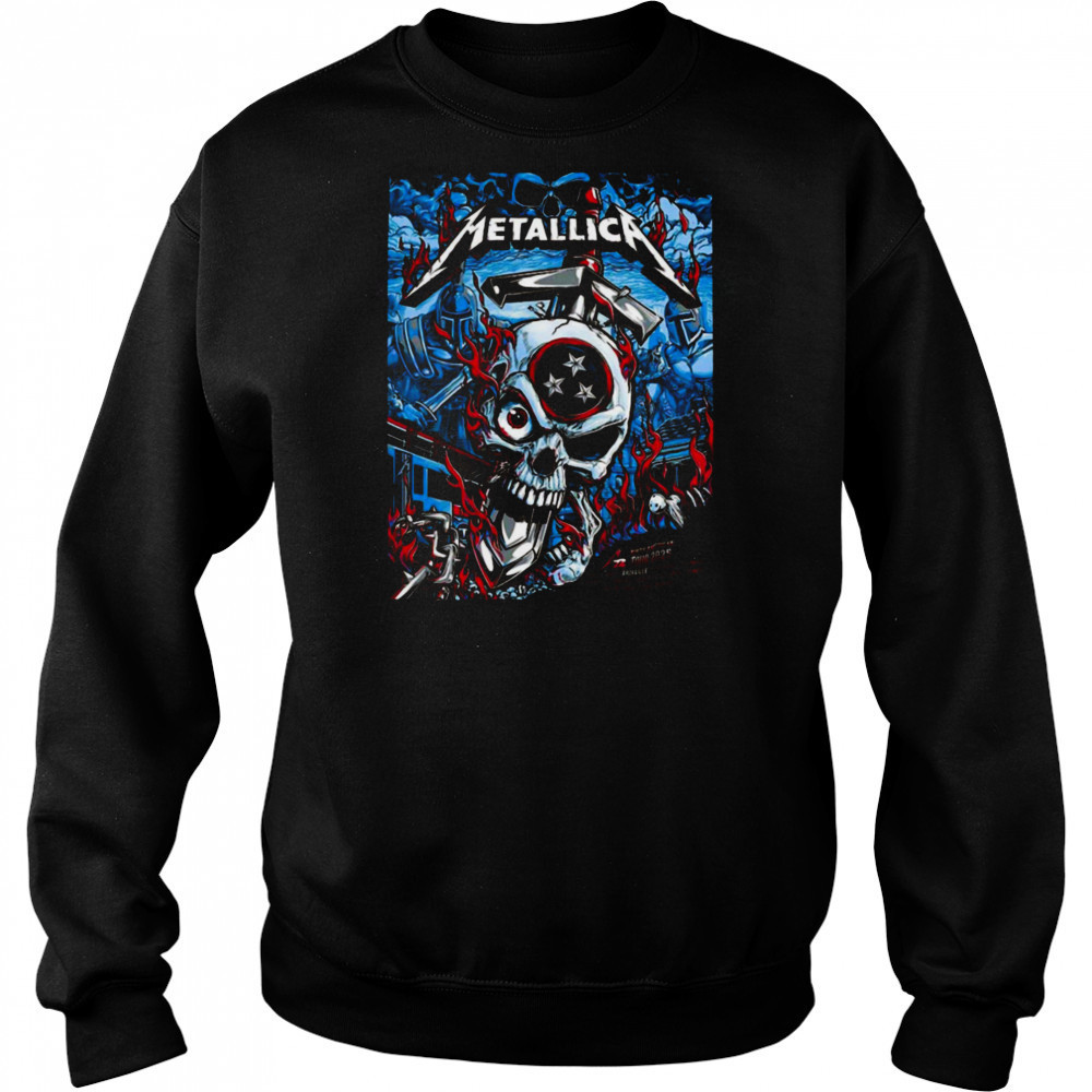 Metallica M72 Nashville Event Poster North American Tour 2025 Schedule Location Unisex T Shirt Sweatshirt