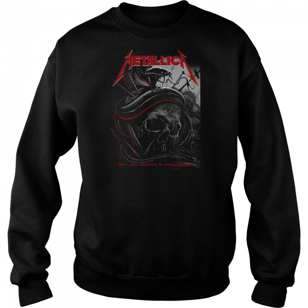 Metallica M72 Nashville Night 1 At Nissan Stadium On May 1 2025 North American Tour Unisex T Shirt Sweatshirt