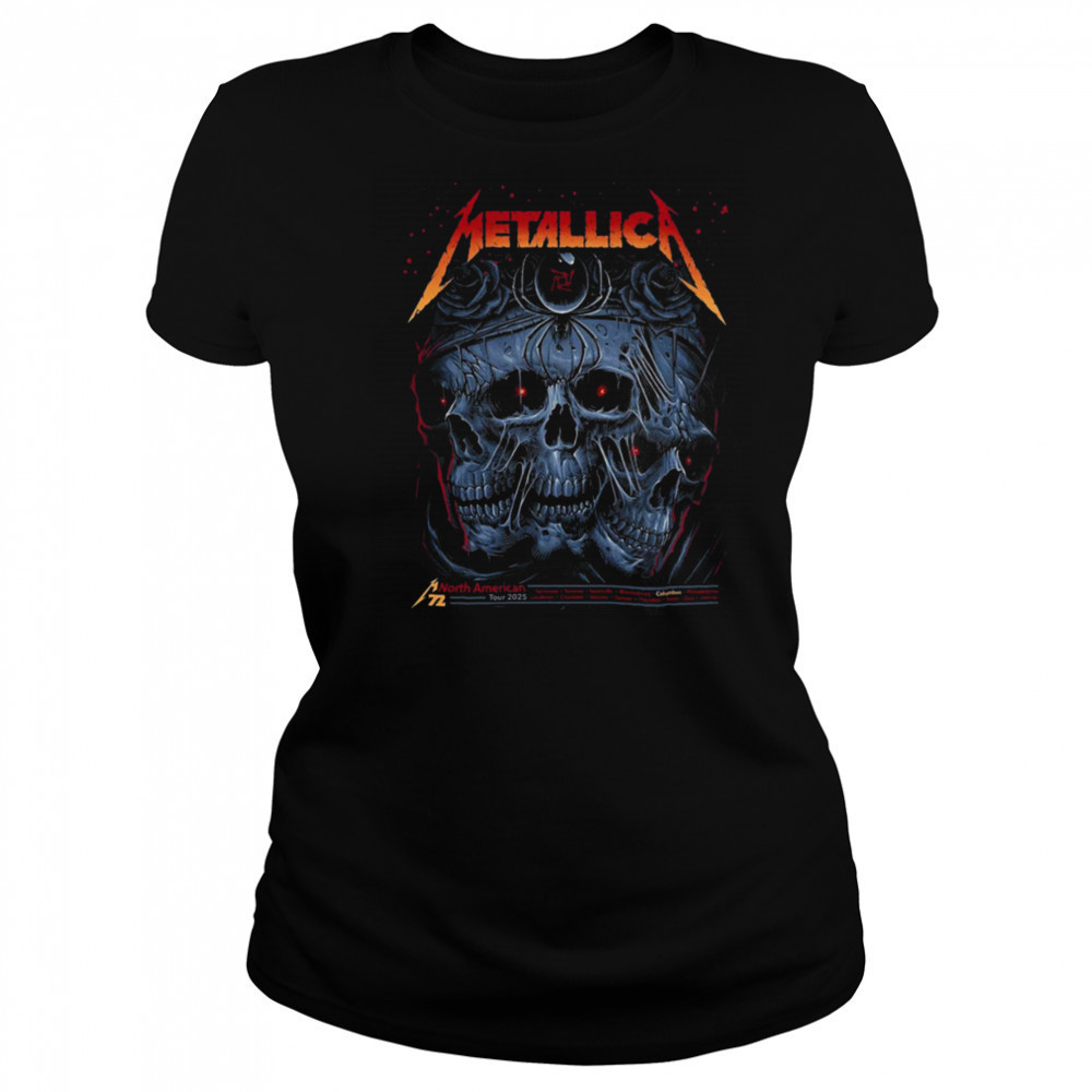 Metallica M72 Sonic Temple North American Tour 2025 Event Poster In Columbus Ohio At Historic Crew Stadium Unisex T Shirt Women's T-shirt