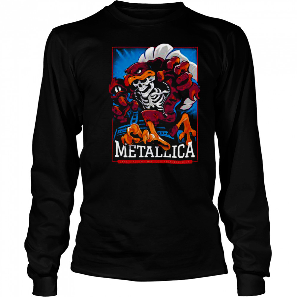 Metallica M72 Virginia Tech At Lane Stadium In Blacksburg Virginia United States On May 7 2025 M72 World Tour Unisex T Shirt Long Sleeved