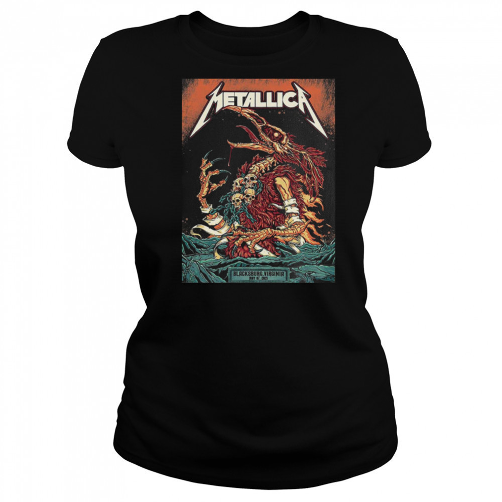 Metallica M72 Virginia Tech Pop Up Shop At Lane Stadium In Blacksburg Virginia United States On May 7 2025 Unisex T Shirt Women's T-shirt