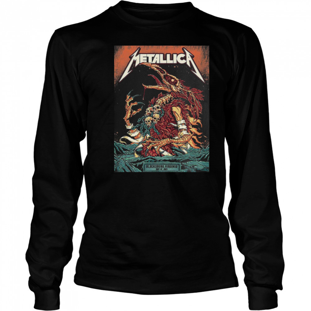 Metallica M72 Virginia Tech Pop Up Shop At Lane Stadium In Blacksburg Virginia United States On May 7 2025 Unisex T Shirt Long Sleeved
