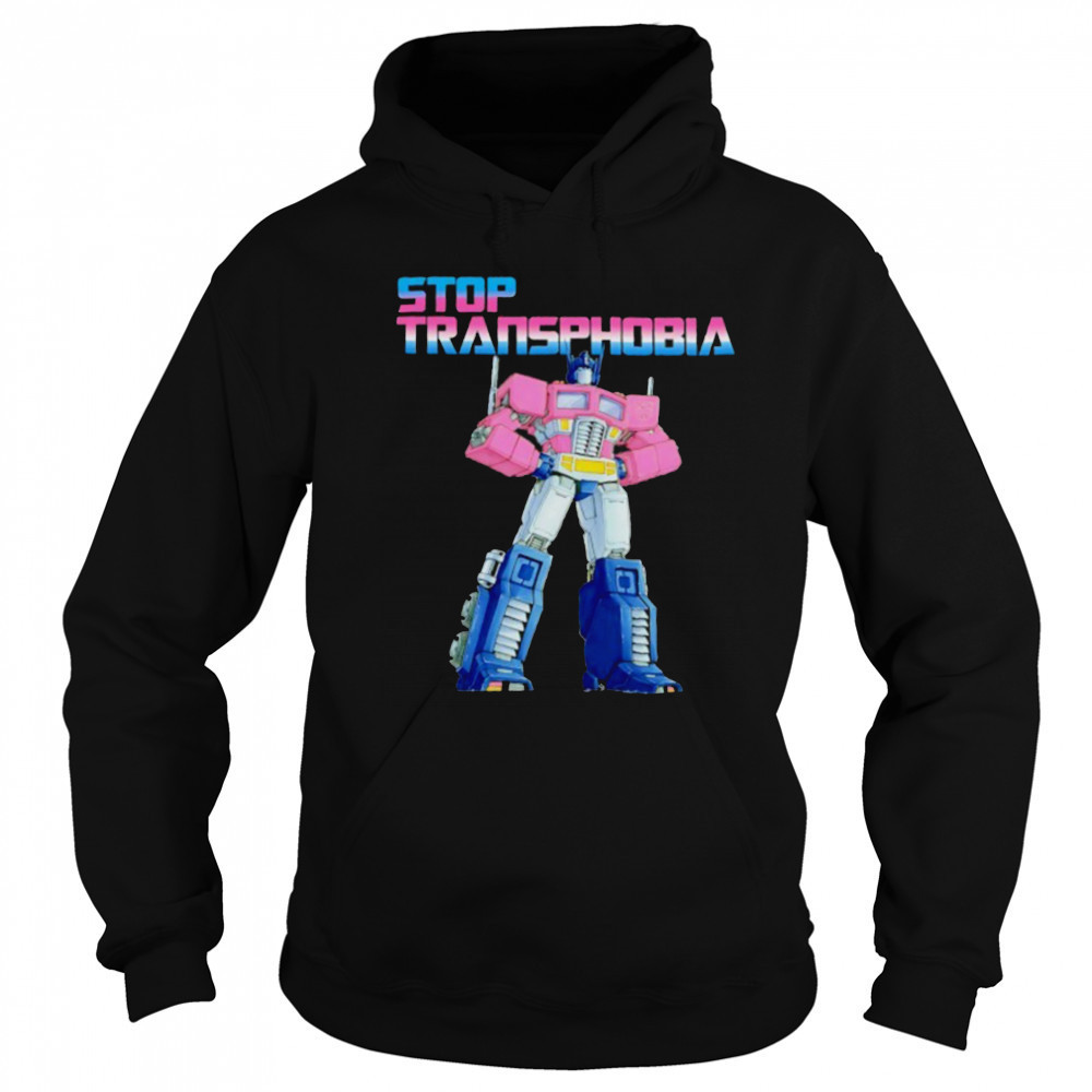 Optimus Prime Stop Transphobia shirt Hoodie