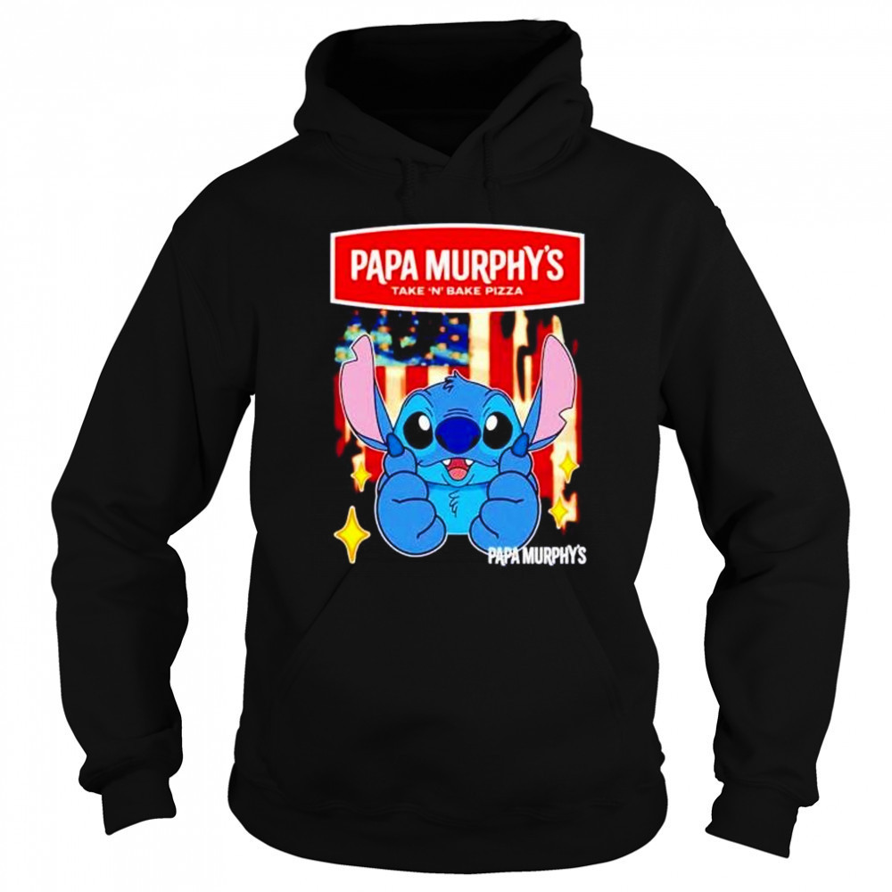 Papa Murphy’s take ‘n bake pizza Stitch US flag 4th of July shirt Hoodie
