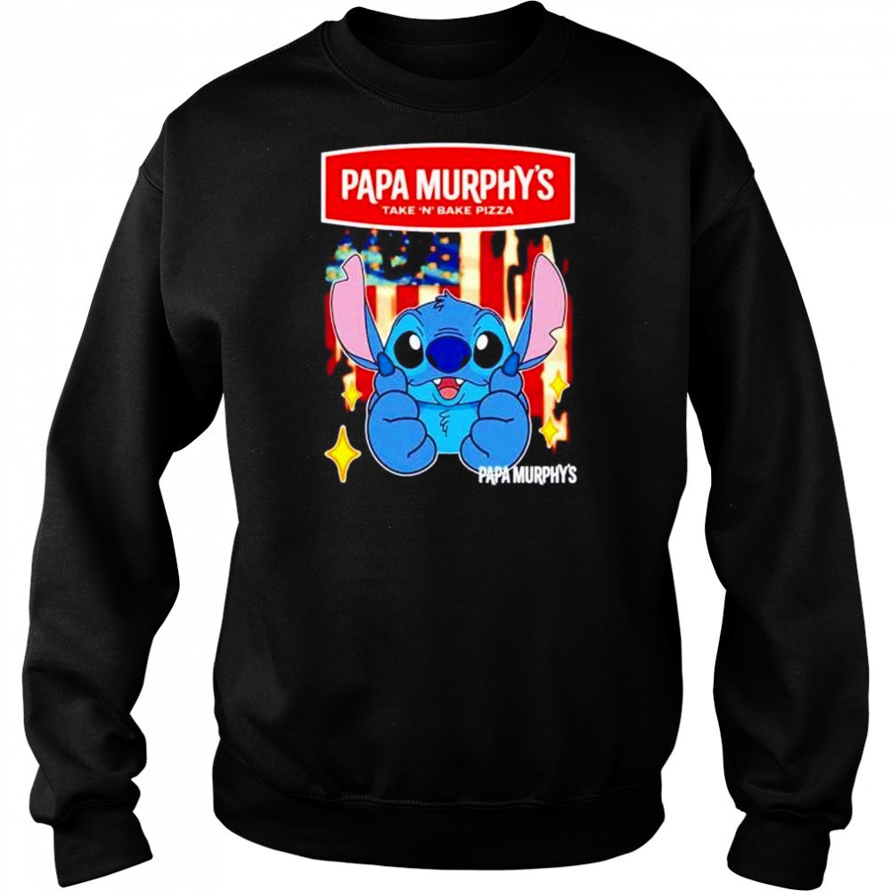 Papa Murphy’s take ‘n bake pizza Stitch US flag 4th of July shirt Sweatshirt