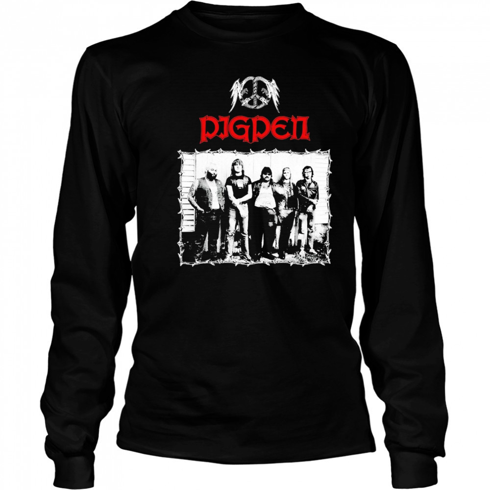 Pig Pen Peace Photo T-shirt Long Sleeved