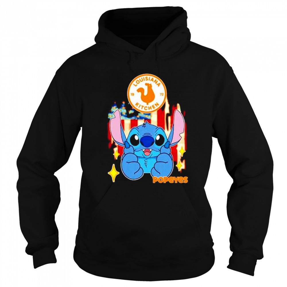 Popeyes Louisiana Kitchen Stitch US flag 4th of July shirt Hoodie