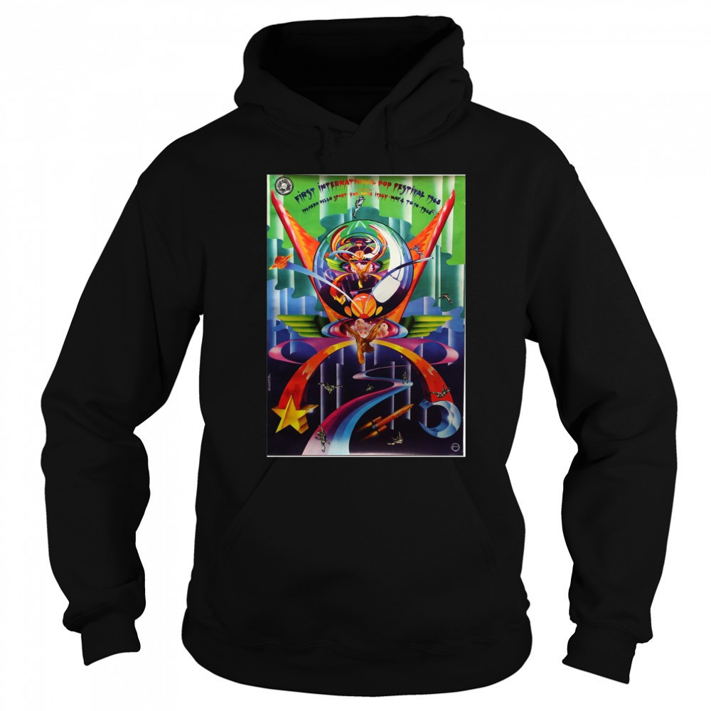 Poster Pink Floyd First International Pop Festival 1968 Palazzo Dello Sport Eur-Rome Italy May 4 – 10 t-shirt Hoodie
