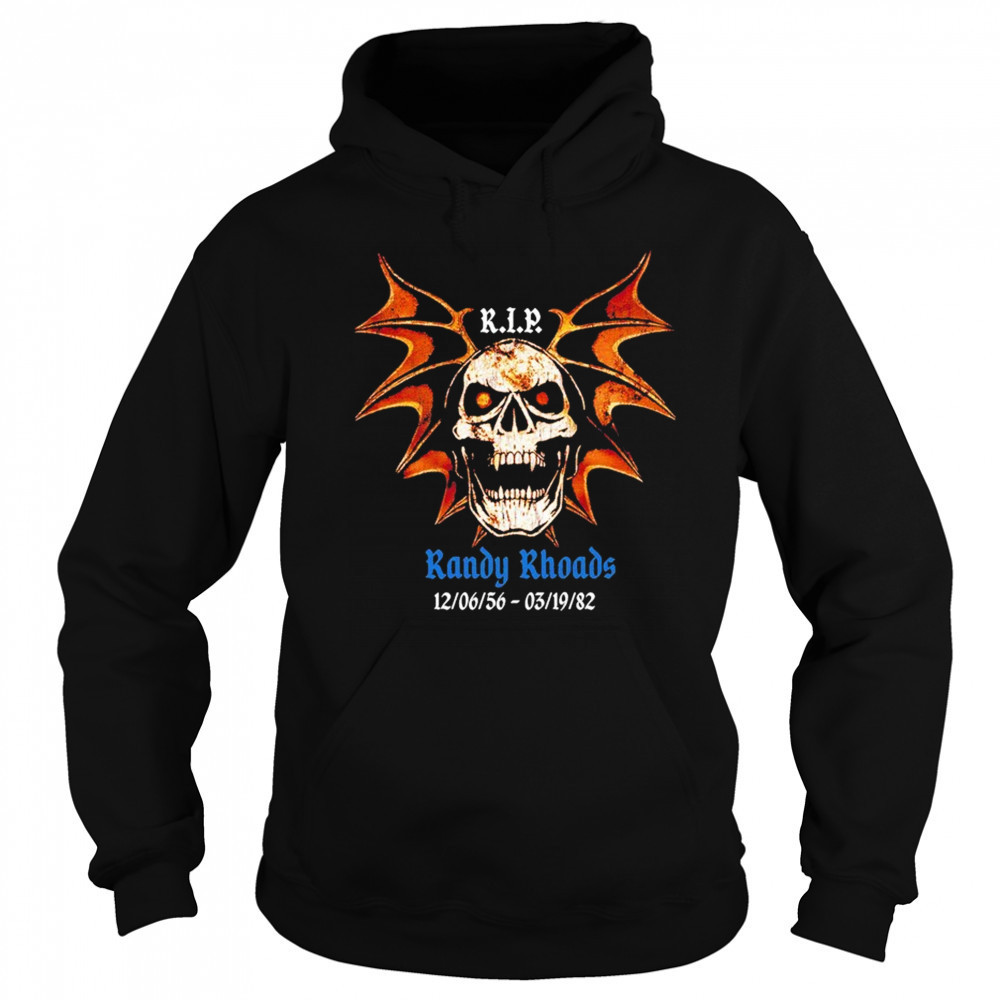 Randy Rhoads Rip Skull Bat Wings T-shirt Hoodie