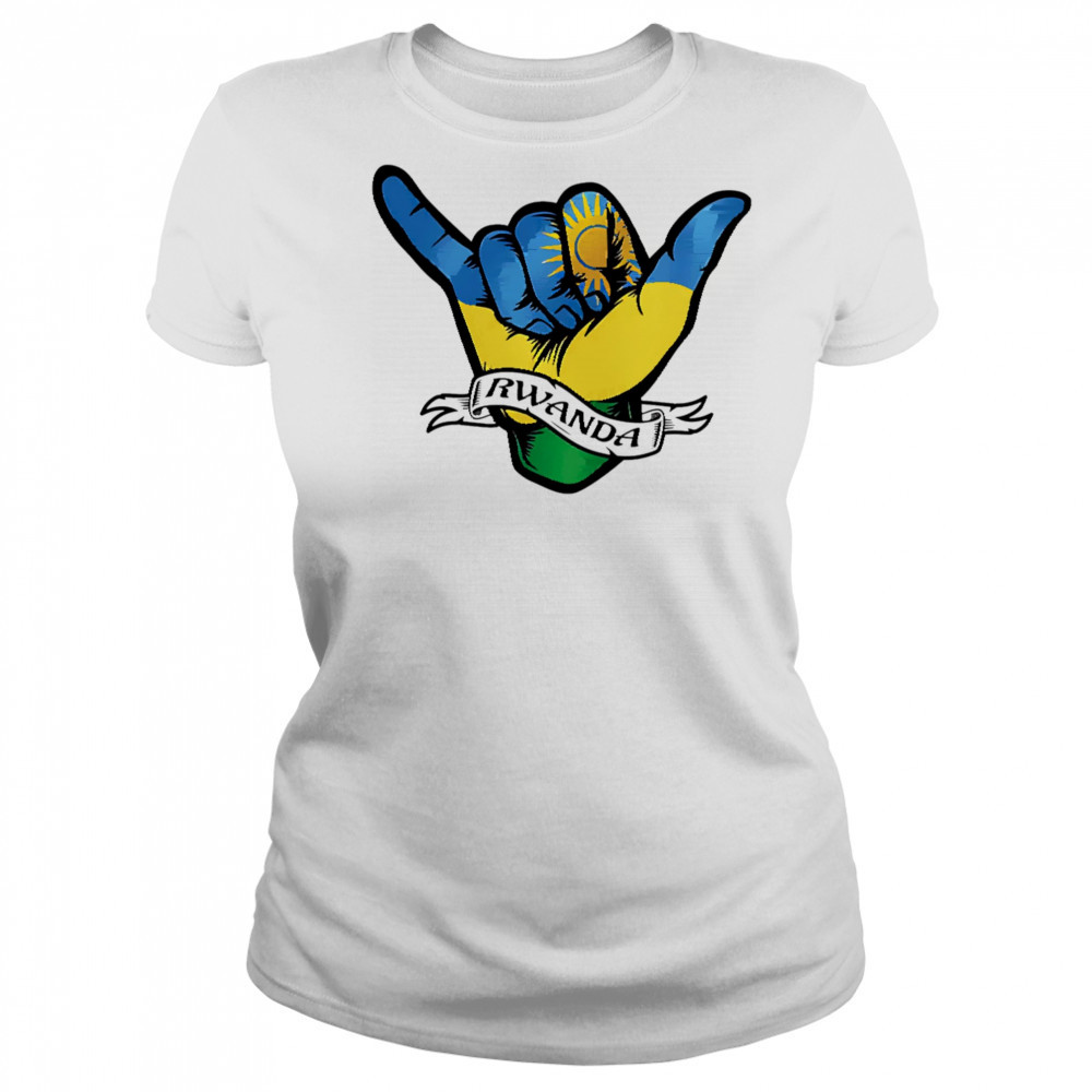 Rwanda Flag Shaka Hand Symbol shirt Women's T-shirt