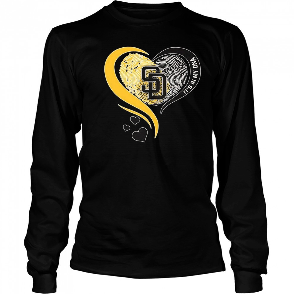 San Diego Padres Heart It’s My DNA 2025 Shirt Long Sleeved