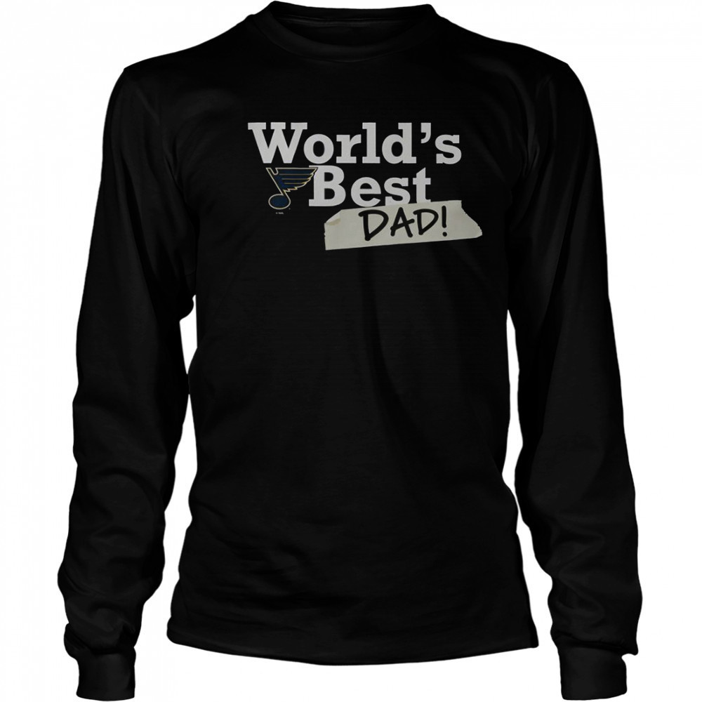 St Louis Blues World’s Best Dad T-Shirt Long Sleeved