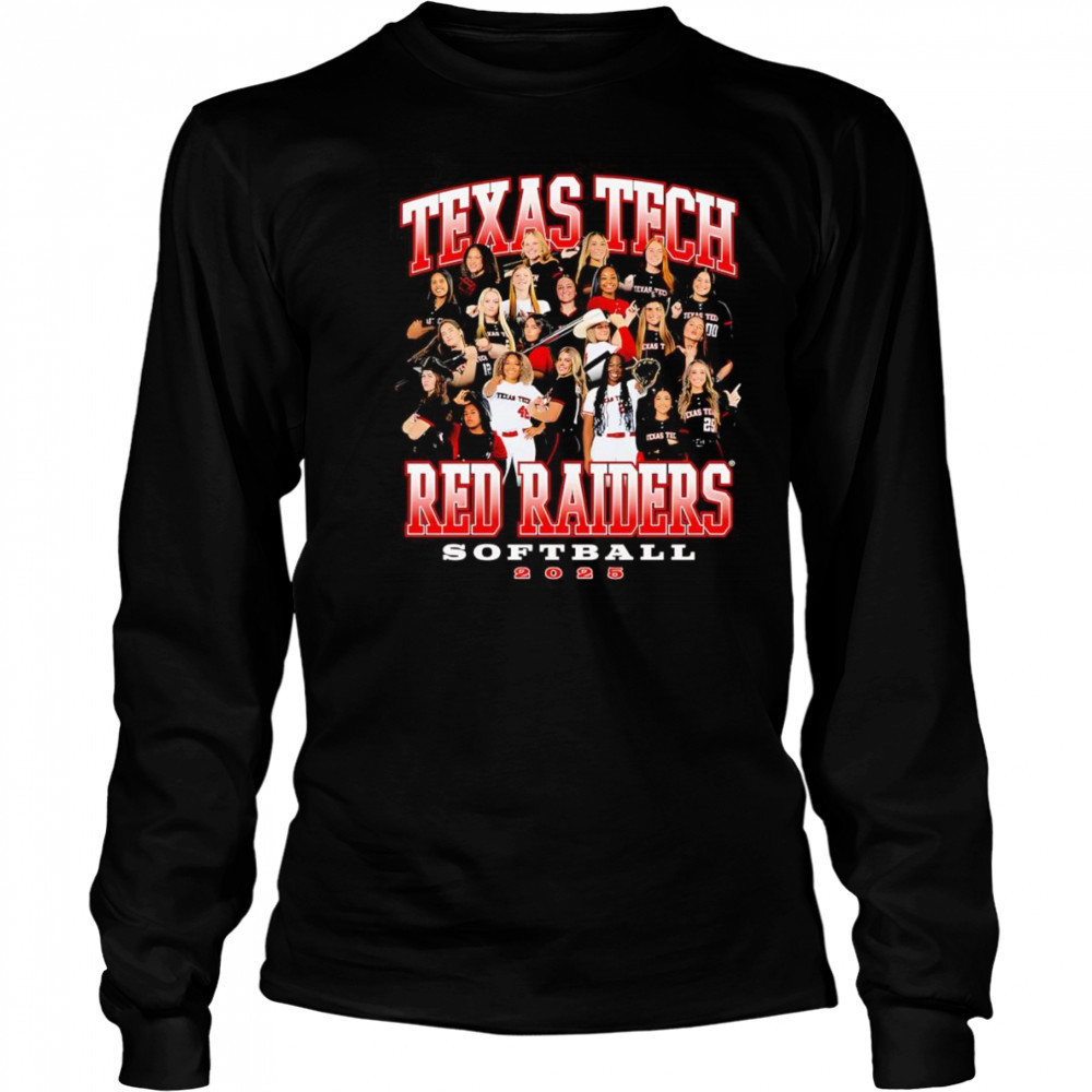 Texas Tech Softball 2025 Team shirt Long Sleeved