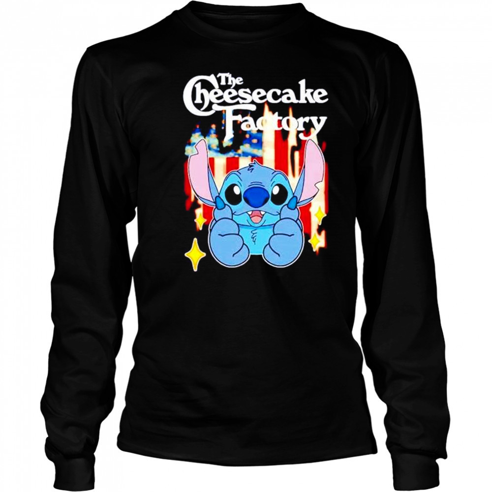 The Cheesecake Factory Stitch US flag 4th of July shirt Long Sleeved
