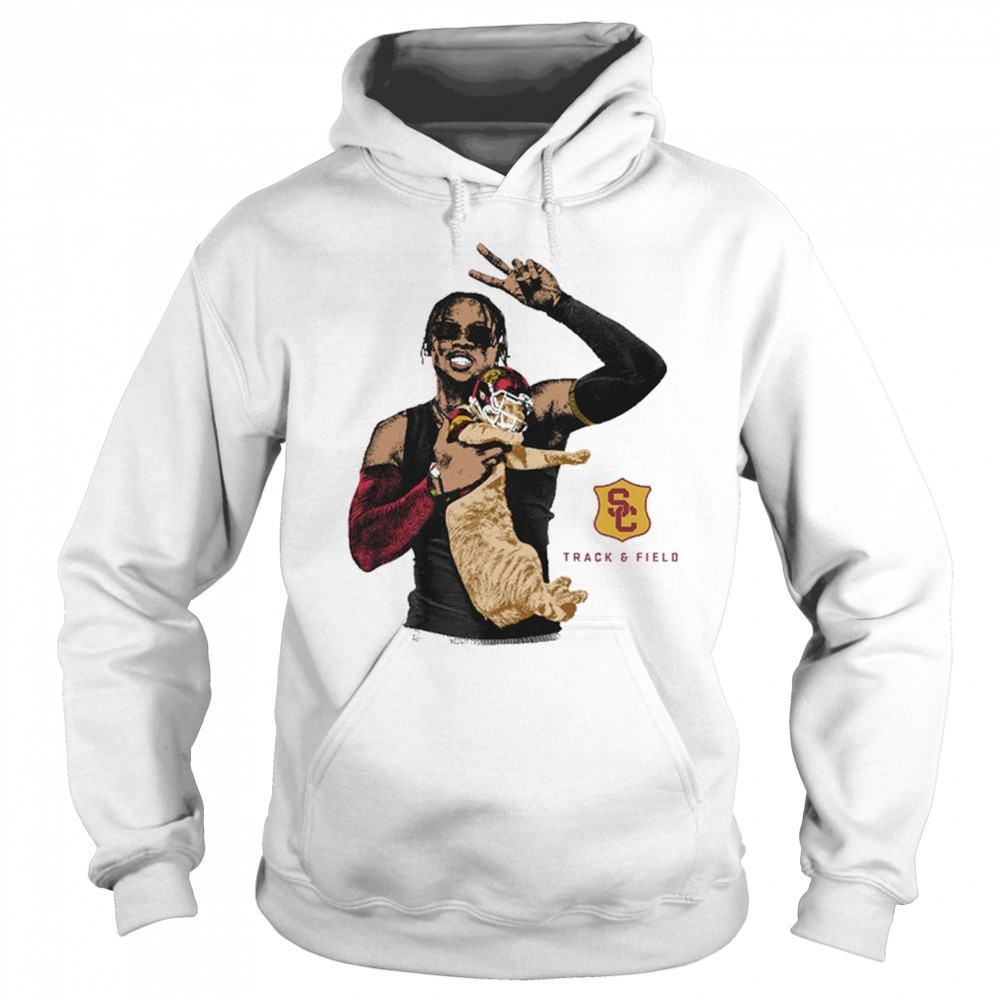 Travis Williams USC Trojans Track & Field NCAA Division I Portrait Cat t-shirt Hoodie