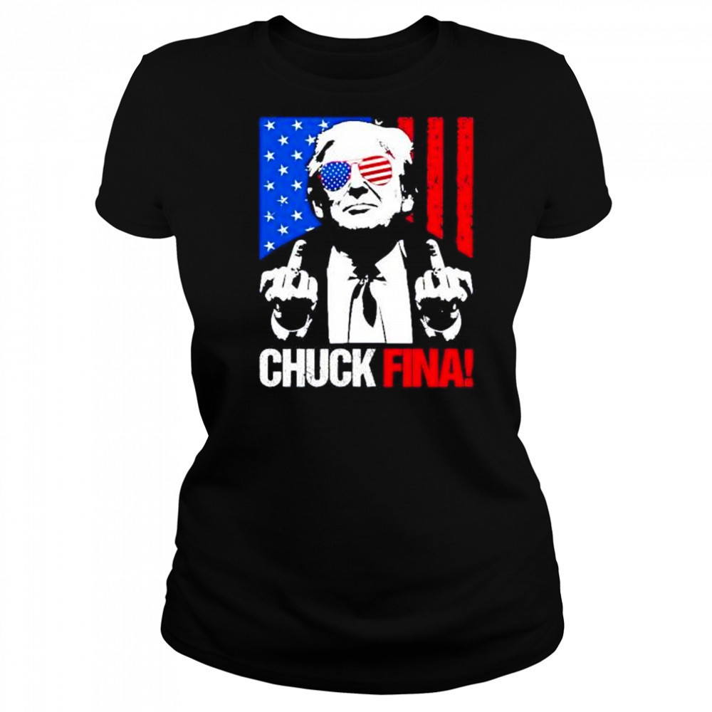 Trump middle fingers Chuck Fina shirt Women's T-shirt