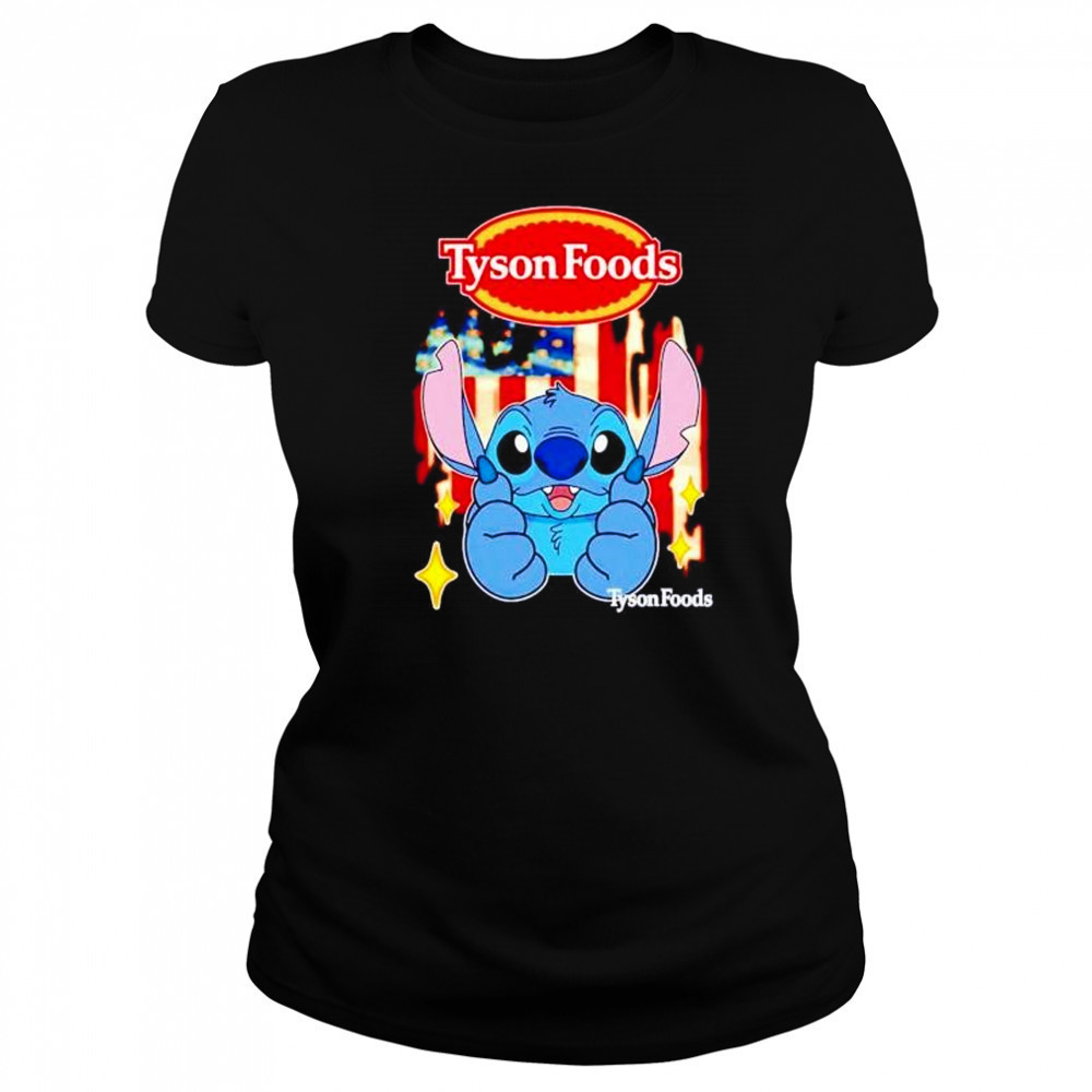 Tyson Foods Stitch US flag 4th of July shirt Women's T-shirt