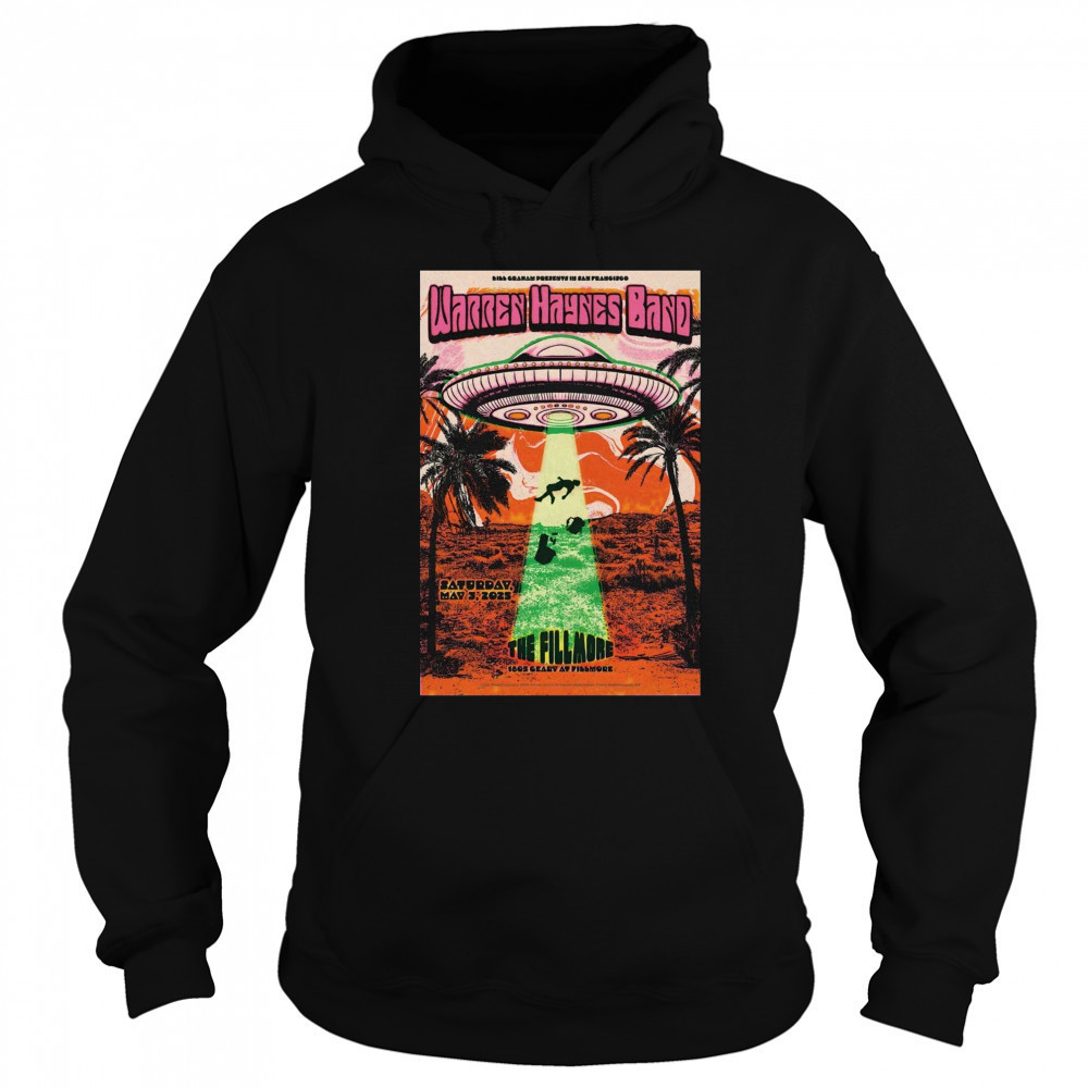 Warren Haynes Band The Fillmore in San Francisco CA Saturday May 3 2025 Tour t-shirt Hoodie