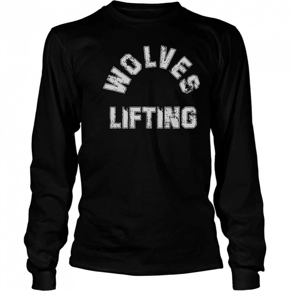 Wolves Lifting Retro T-Shirt Long Sleeved