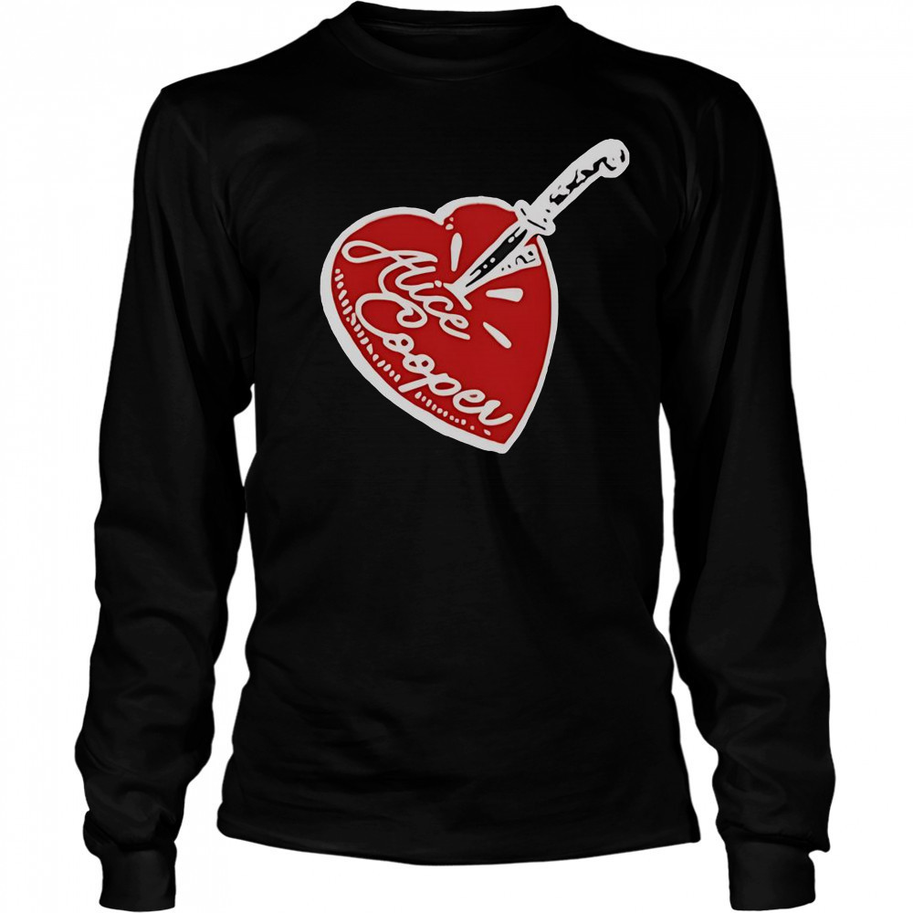 Alice Cooper Stab Heart Knife T-Shirt Long Sleeved