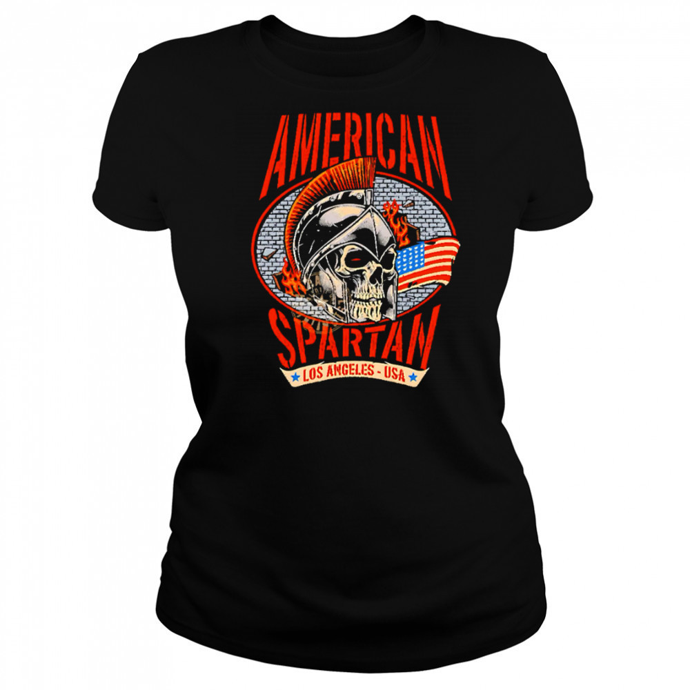 American Spartan Skull Los Angeles USA shirt Women's T-shirt