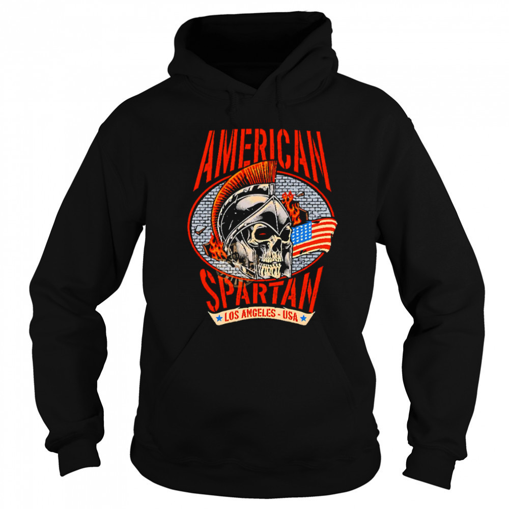 American Spartan Skull Los Angeles USA shirt Hoodie