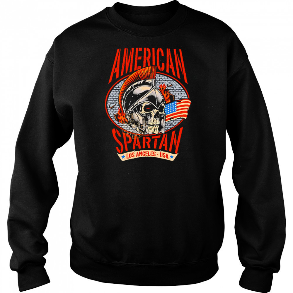 American Spartan Skull Los Angeles USA shirt Sweatshirt