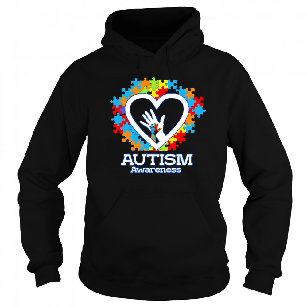 Autism Awareness Hands Puzzle Heart shirt Hoodie