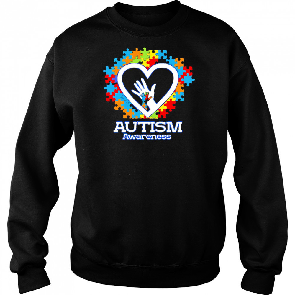 Autism Awareness Hands Puzzle Heart shirt Sweatshirt