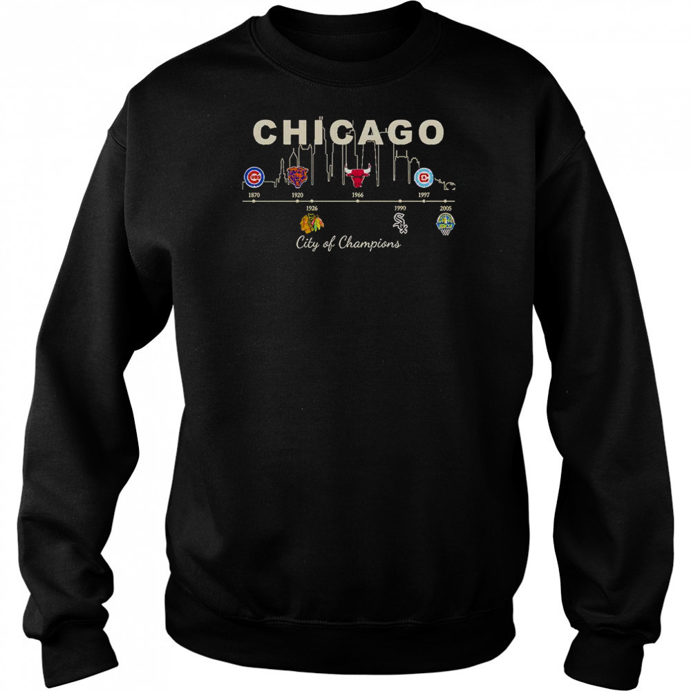 Chicago Sports History City Of Champions T-Shirt Sweatshirt