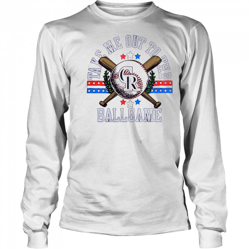 Colorado Rockies Take Me Out To The Ballgame T-Shirt Long Sleeved
