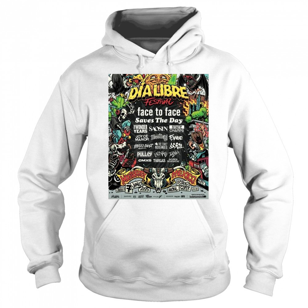 Joyce Manor Dialibre Festival Face To Face Saves The Day 2025 Mexico t-shirt Hoodie