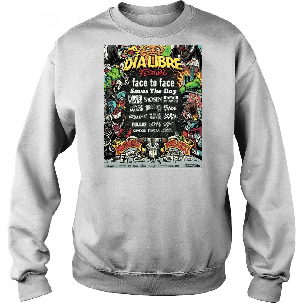 Joyce Manor Dialibre Festival Face To Face Saves The Day 2025 Mexico t-shirt Sweatshirt