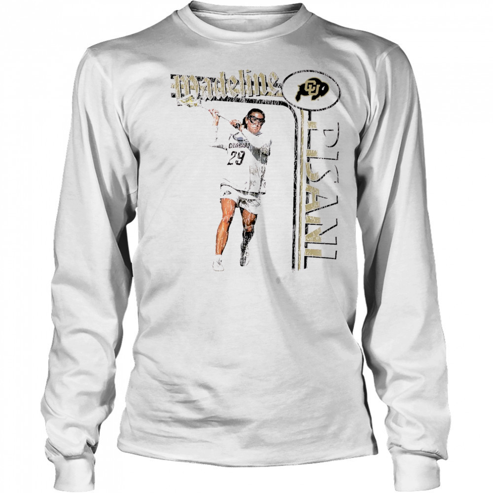 Madeline Pisani Colorado Buffaloes Lacrosse NCAA Division I Illustrated Vintage t-shirt Long Sleeved
