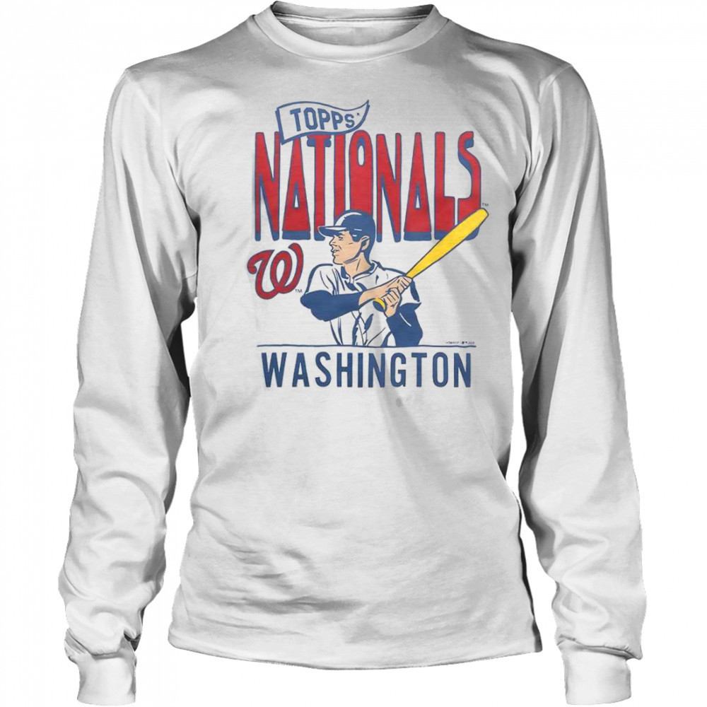 MLB X Topps Washington Nationals T-Shirt Long Sleeved