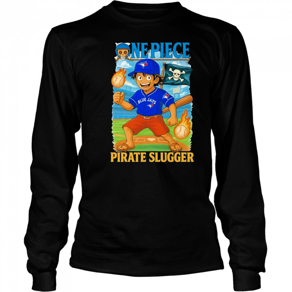 One Piece x Toronto Blue Jays Pirate Slugger shirt Long Sleeved